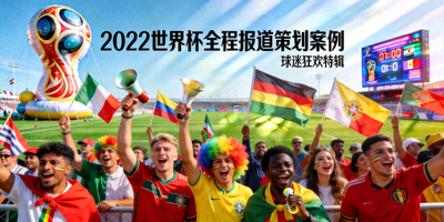 2022世界杯全程报道策划案例封面 - 球迷狂欢场景