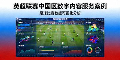 英超联赛中国区数字内容服务案例封面 - 足球比赛数据可视化图表